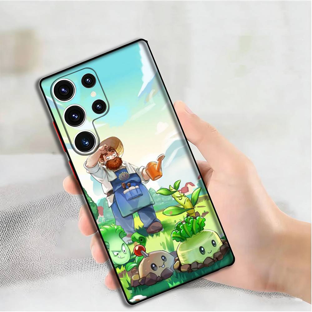 

P-Plants Z-Zombies Game Silicone Case For Samsung S25,24,23,22,21,20 Plus Ultra 5G Lite Shockproof Cover Samsung S20ULTRA5G