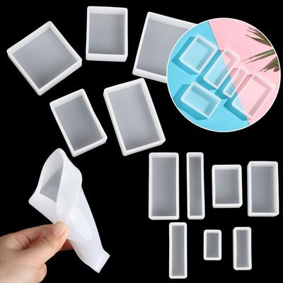 Moule Silicone Cristal Époxy UV Transparent Moule Résine Outils de Fabrication de Bijoux Moules Cubiques