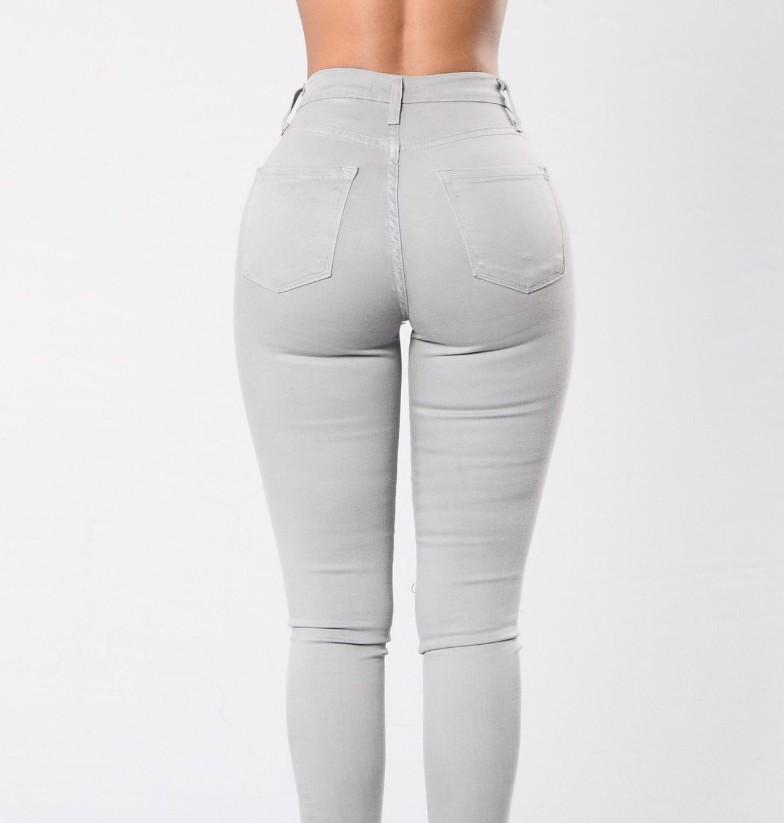 Women's European and American Fashion Slim Stretch Denim Pants