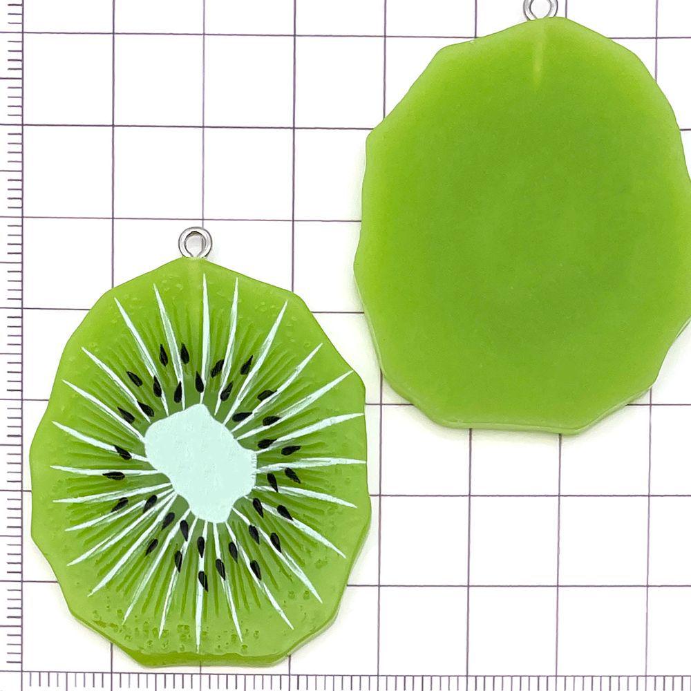 Set of 10 Large Colorful Resin Fruit Charms: Strawberry, Kiwi for DIY Bracelets & Necklaces