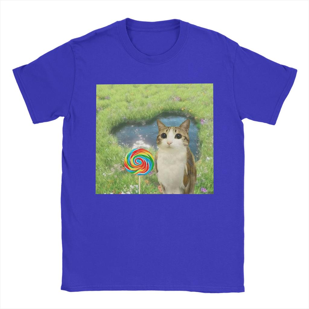 Dreamy Meowl CatOwl Cute Men T Shirt  Vintage Tees Short Sleeve Crew Neck T-Shirts 100% Cotton Plus Size Clothing