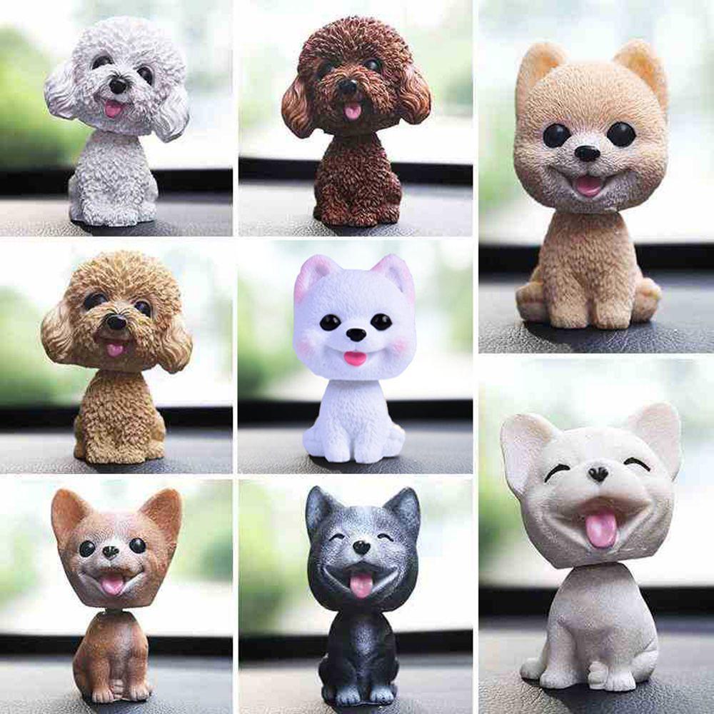 1PC New Car Interior Resin Shaking Head Dog Car Swing Toys Nodding Puppy Dashboard Ornament