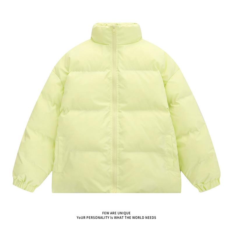 Women's Autumn and Winter Plus Size Padded Thickened Solid Colour Loose Jacket Casual Medium Long Zipper Warm Outerwear