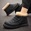 Winter Waterproof Men Boots Comfotable Lightweight Man Cotton Shoes Lightweight Warm Mens Snow Boots EVA Flat Male Casual Shoes