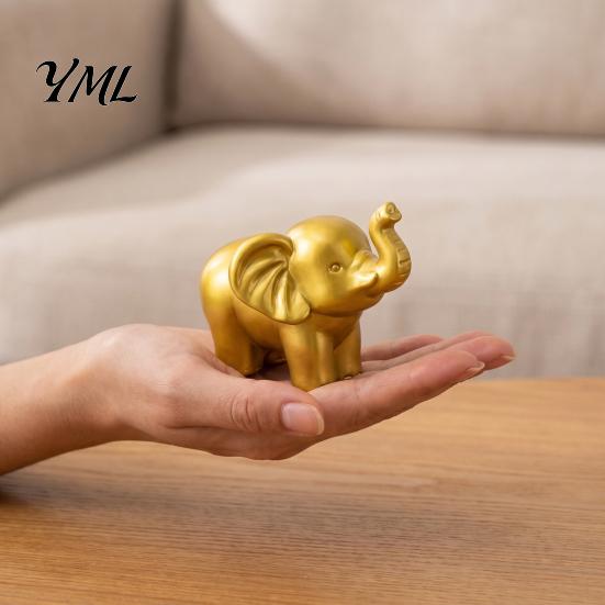 Unique Birthday Presents for Friends Mini Resin Elephant Figurine, Good Luck Statue Tabletop Decor, Minimalist Room Decor Accessories Small