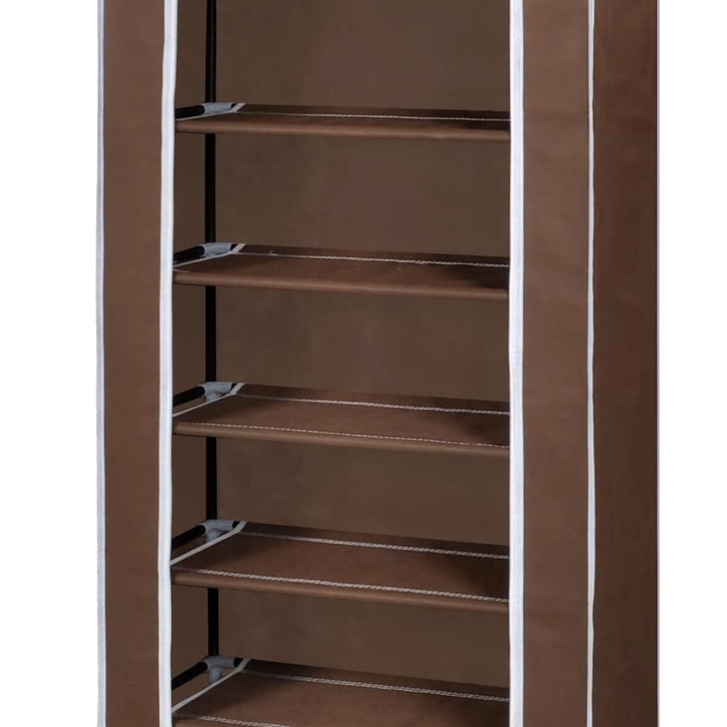 Shoe Cabinet Shoe Shelf 8 Tier 57 X 29 X 162 Cm Brown