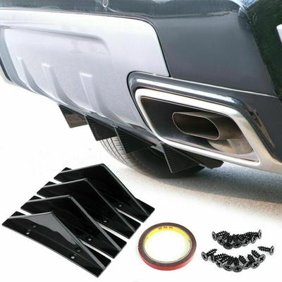4 Stücke Universal Stoßstange Diffusor Lip Separator Haifischflosse Verkleidung Abdeckung Auto Außen Retrofit Spoiler Kleine Surround Chassis Verkleidung
