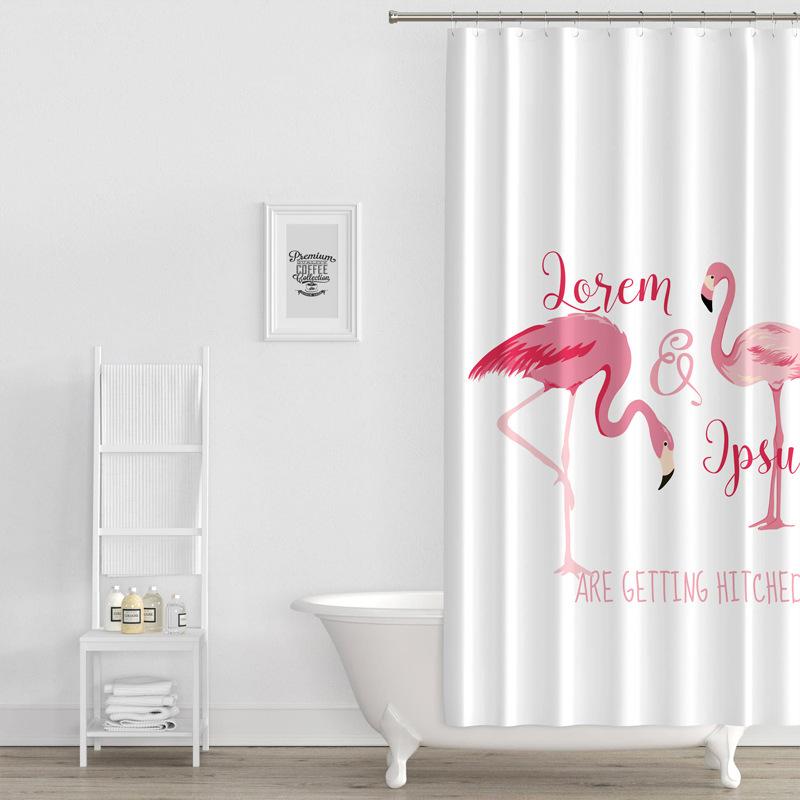 Bathroom Thickened Waterproof Curtain Mildew Proof Shower Curtain Shower Partition Curtain Shower Curtain Bathroom Curtain Free Perforation