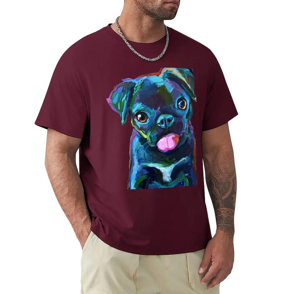 CUTE BLACK PUG PUPPY T-Shirt sweat plus size tops plain t shirts shirts graphic tees cute clothes clothes