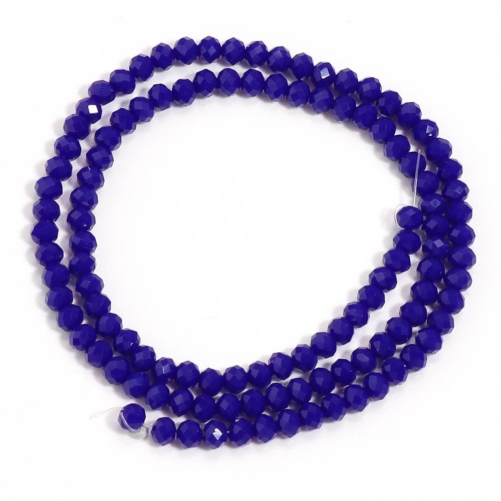 

1 String Dark Blue Crystal Beads Surface Cut Shape Flat Abacus Loose Spacer Beaded For Jewelry Supplies DIY Necklace Bracelet