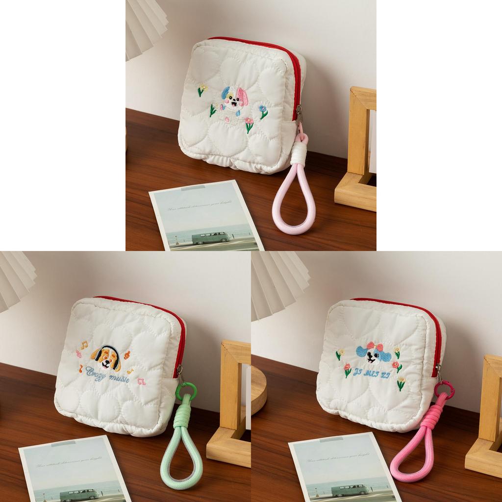 Animal Embroidered Makeup Bag With Large Capacity For Travel And Home Storage