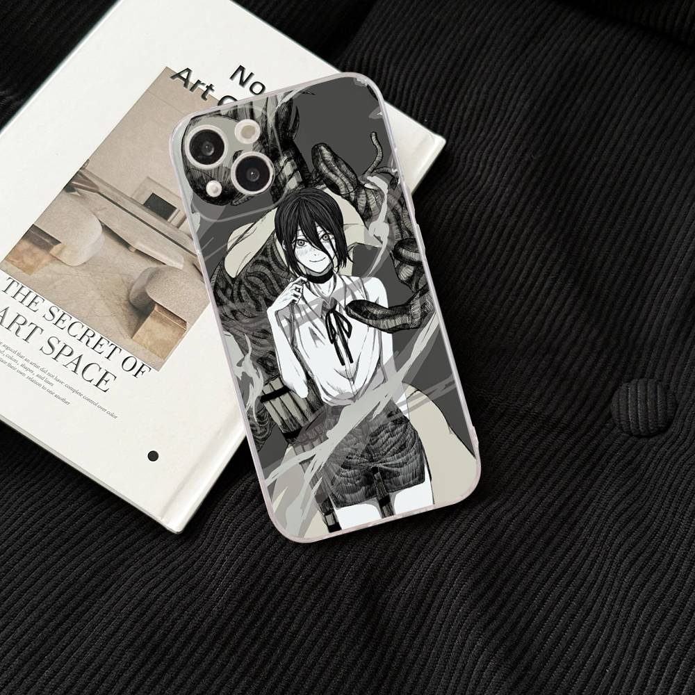 Anime C-Kettensäge M-Mann Handyhülle Für iPhone 11 13 16 12 17 14 15 Pro Max Plus Weiche Klare Rückseite Hülle