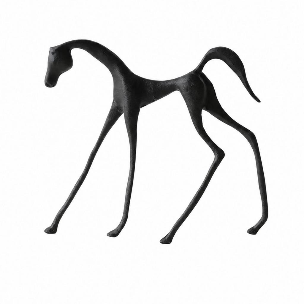 Alloy Horse Decor Statue Modern Geometric Figurine Contemporary for Display Shelf, Hotel