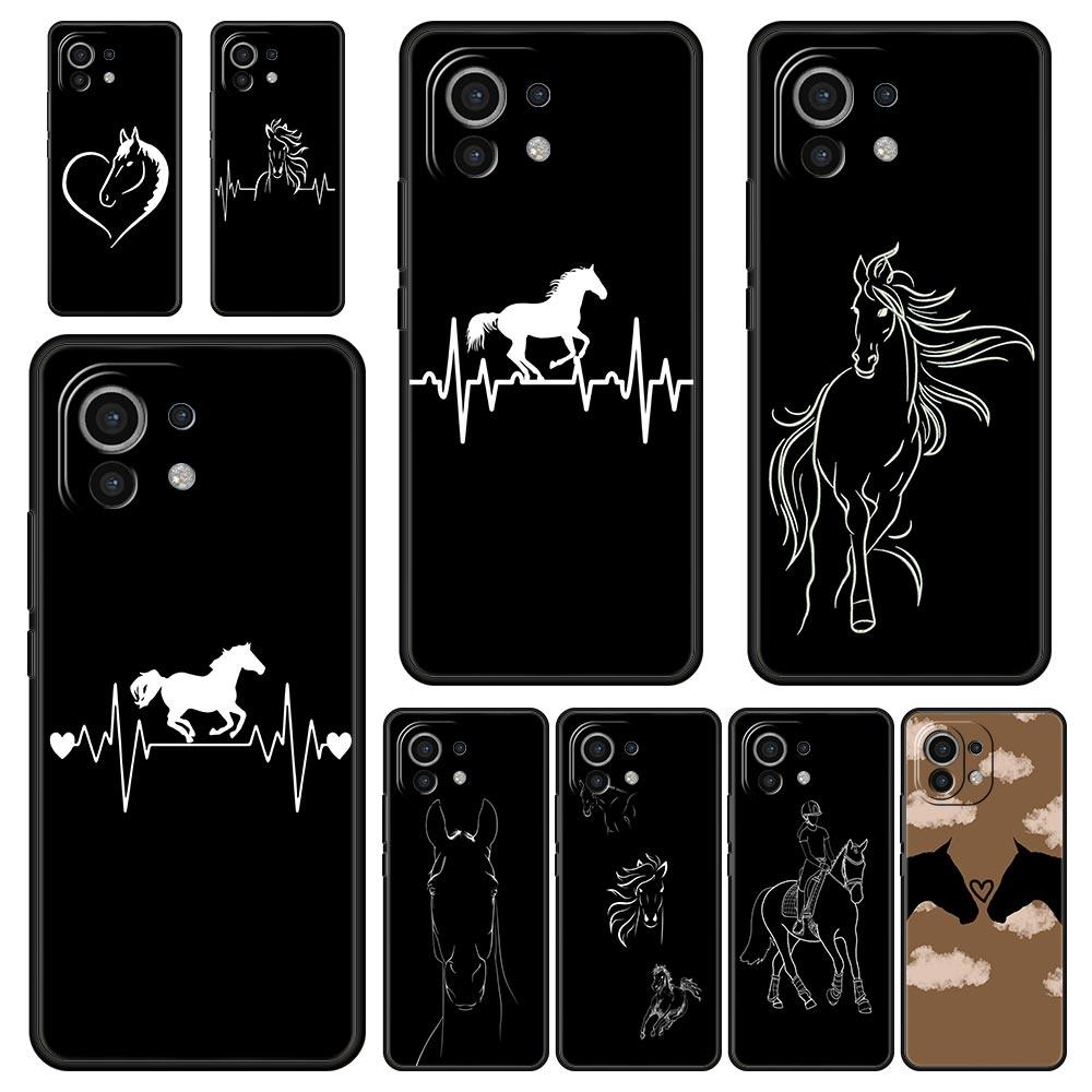 

Чехол для телефона с рисунком лошади для Xiaomi 14 13 12 11 Lite 13T 12T 11T Pro 9T Mi Poco X6 X5 M3 X3 Pro F5 F4 F3 5G, силиконовый чехол