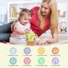 Silicone Baby Bottle Shape Teething Toys, Newborn Light and Music Electric Soother Bottle Can Be Grasped To Bite