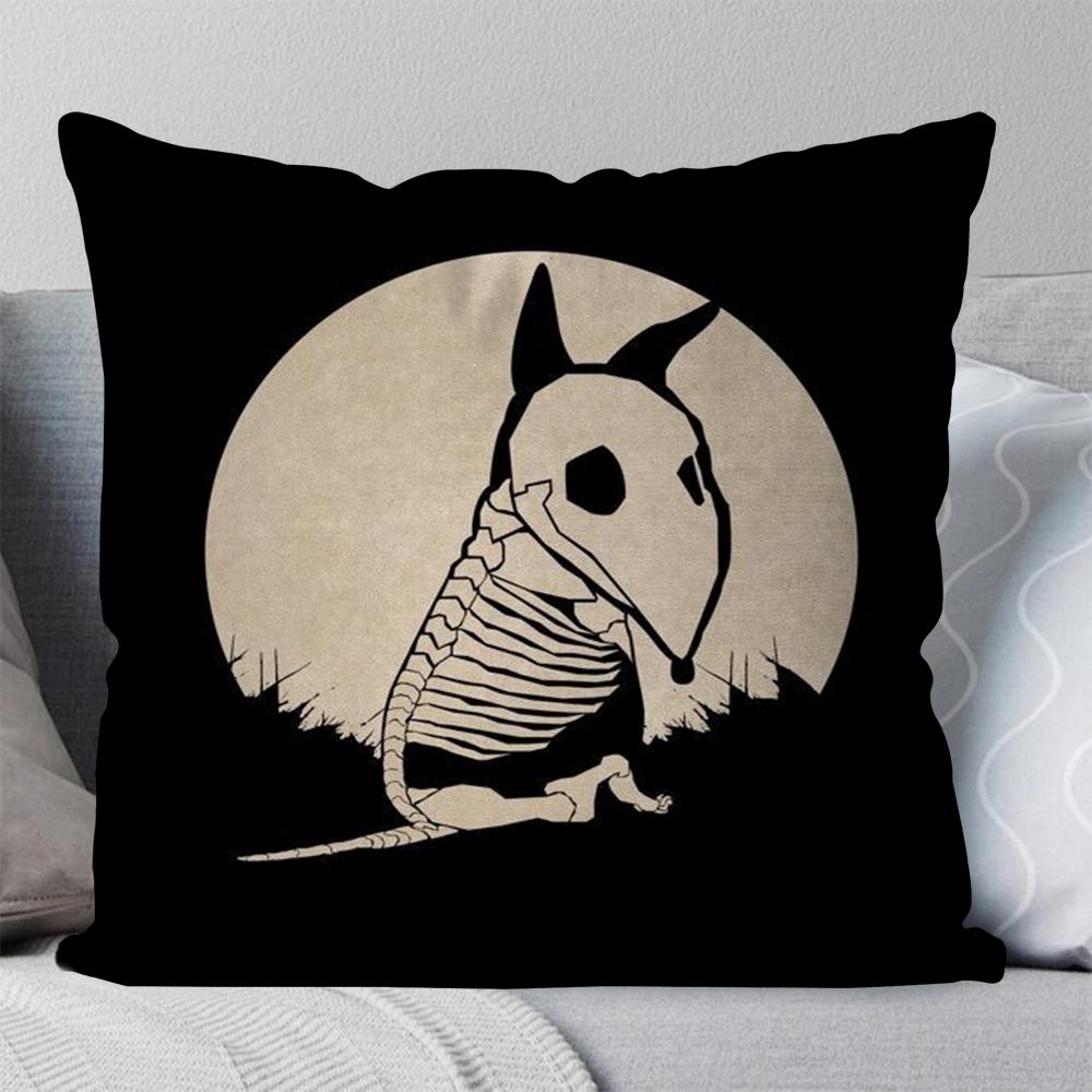 3D Black And White Fantasy Movie F-Frankeweenie Pillow Case Square Pillow Bedroom Sofa Leisure Living Room Home Decoration 40X40
