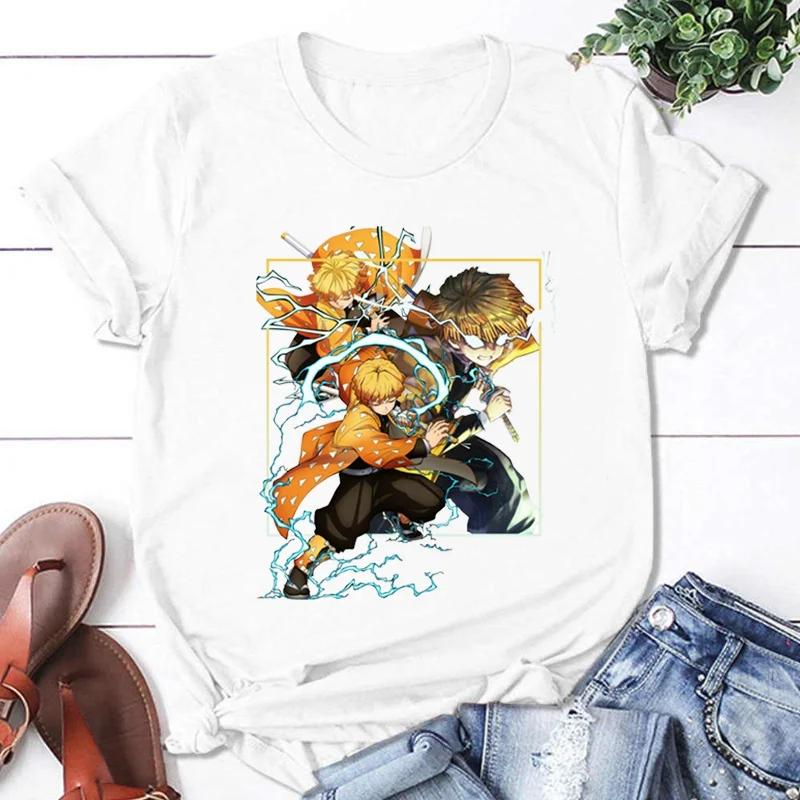 New Agatsuma Zenitsu Graphic Print T-shirt Men and Women Fashion Short Sleeve Street Casual Personality Anime T-shirt