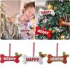 3pcs/set Bone Shape Christmas Tree Decoration Portable Xmas Tree Pendant Hanging Ornaments  Holiday