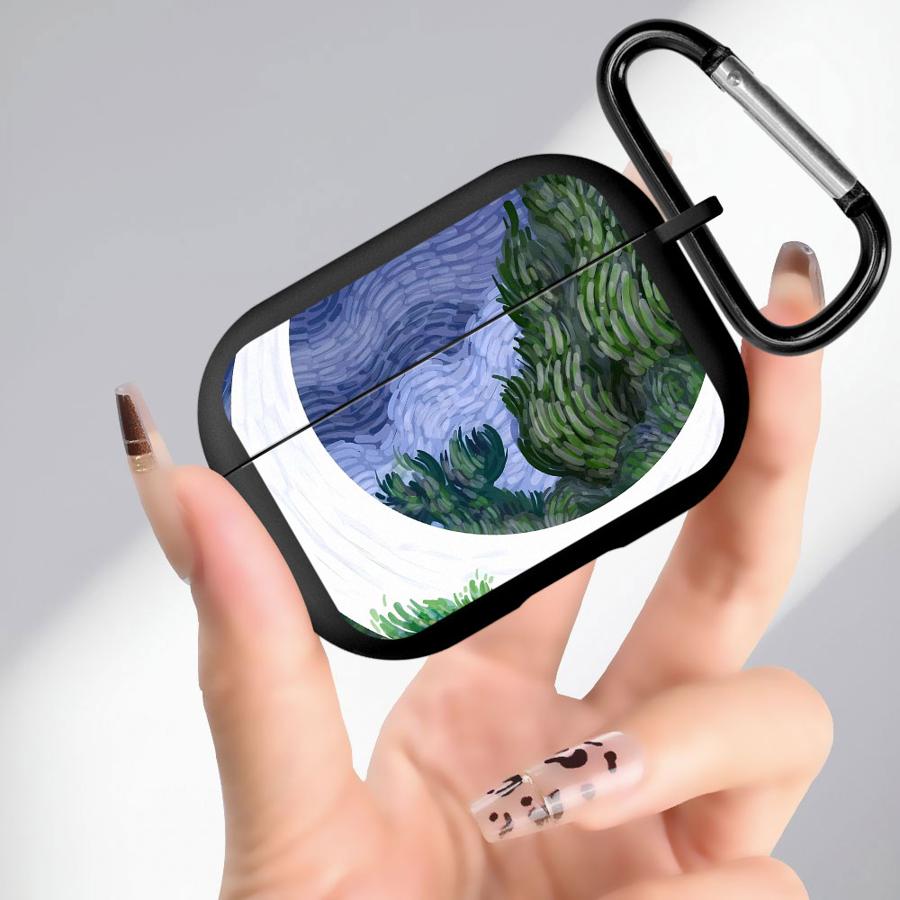 Мягкие чехлы для наушников Чехол для Airpods 2 Pro3 Pro2 4 3 Pro 1 Красивая картина Ван Гога «Лунная ночь» Airpods 3 gray