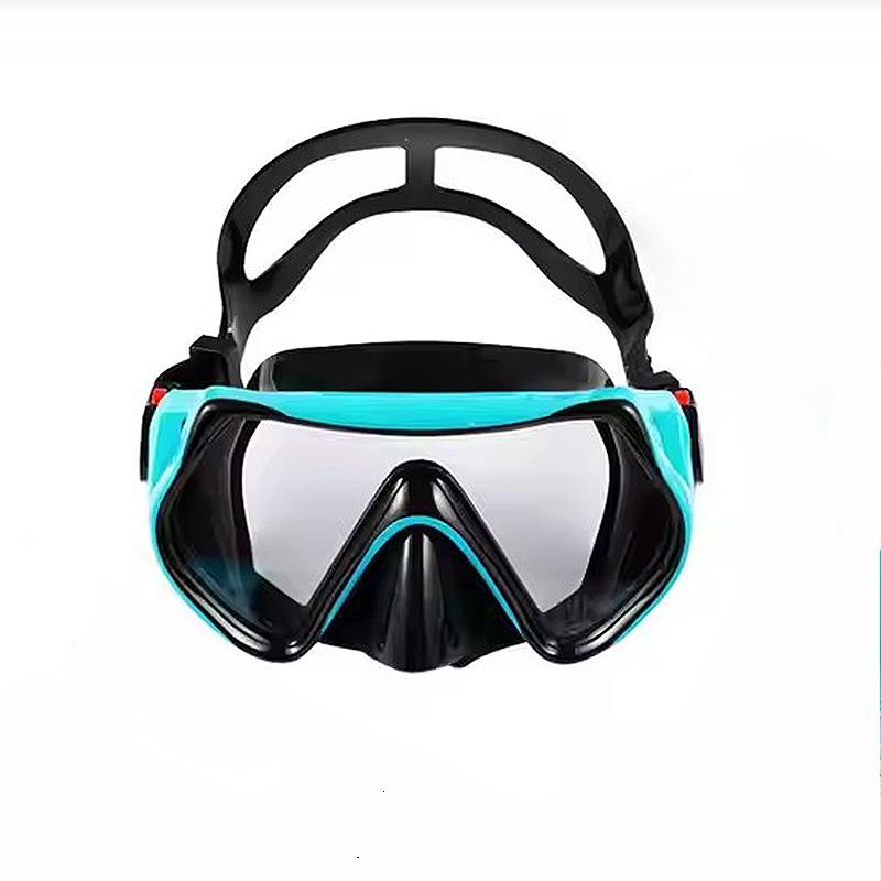 Etirps M1000S Low Volume Freediving Mask Tempered Glass Anti-Fog Anti-Leak Waterproof Clear Vision Diving Goggles M/L