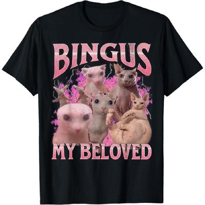 Bingus My Beloved Funny Sphinx Cat Meme Bootleg Graphic T-Shirt for Men Women Kids
