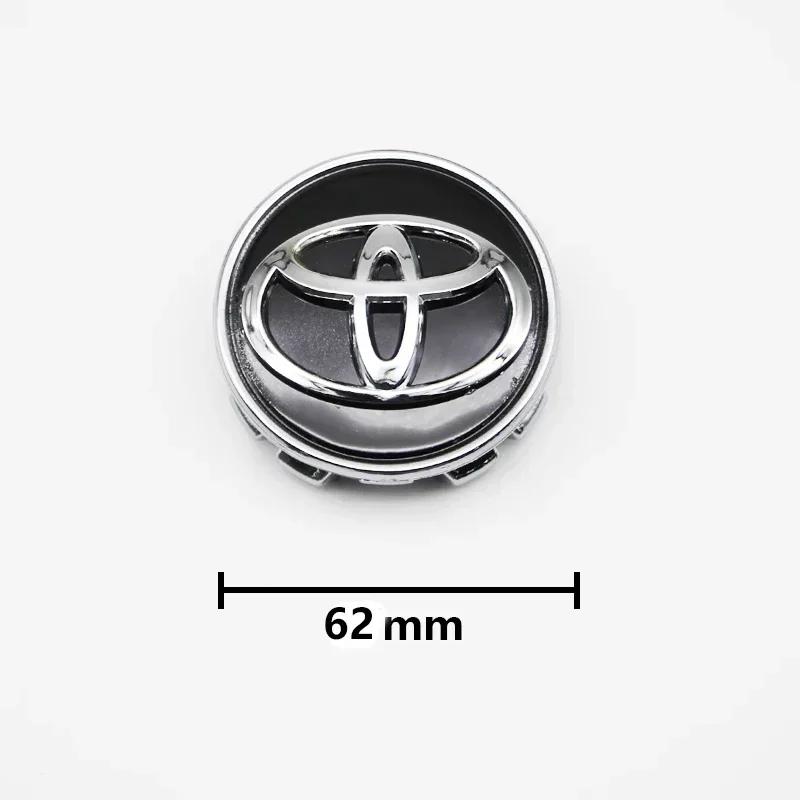 4pcs 57mm+62mm Car Tyre Wheel Center Hub Cap Badge For Toyota C-hr Prado Rav4 Yaris Hilux Prius Avensis Corolla Camry crown
