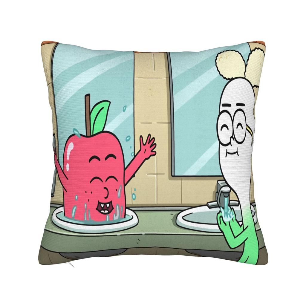 Apple and Onion Pillow Cover Comfy Cushion Cover Funny Pillow Case For Office Car Home Decor