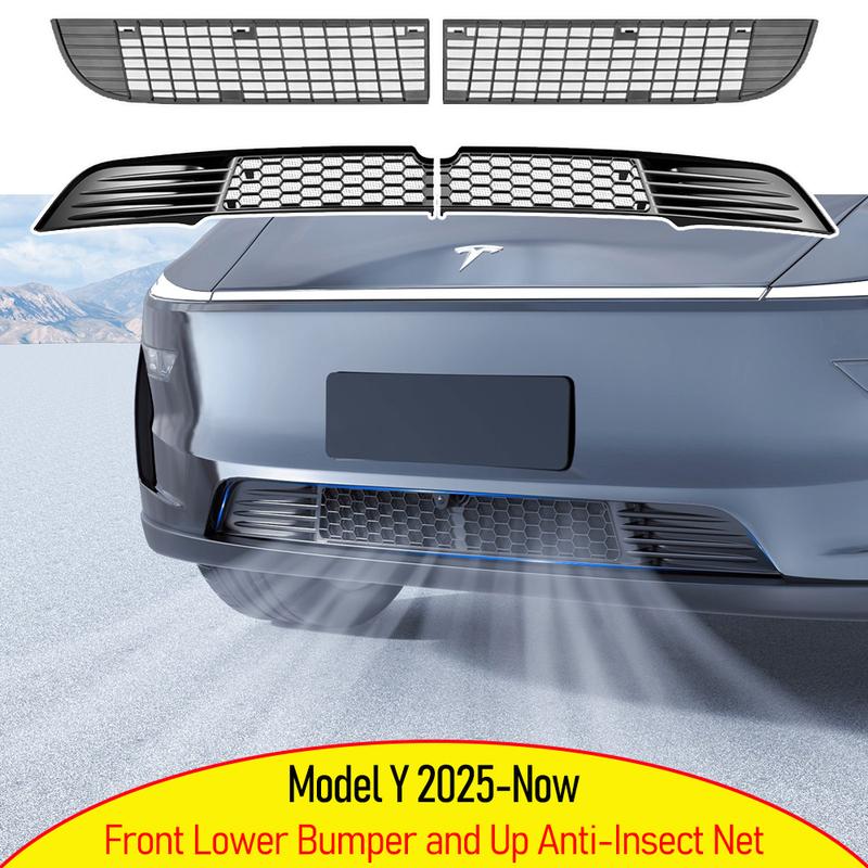 Front Grill Mesh Insert for Tesla Model Y Juniper Air Vent Cover Guard Car Bumper Grille for Tesla Model Y Accessories 2025 2026