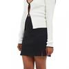 Womens/Ladies Ribbed High Waist Mini Skirt