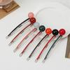 2024 Trend: Round Ball Acrylic Lollipop Hair Clip – Simple, Celebrity-Style Accessory