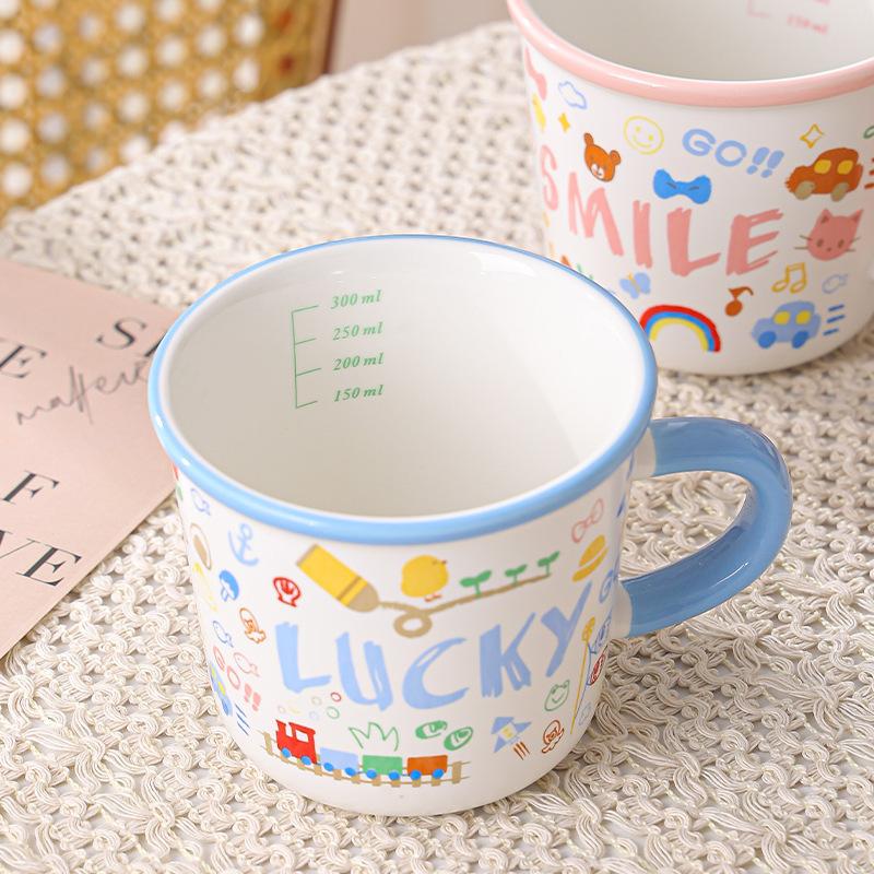 Internet celebrity children's large capacity mug souvenir creative good things cute children's cute graffiti ceramic cup