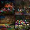 6/9/12LED Solar Garden Lights Swinging Firefly Outdoor Waterproof Landscape Lights Garden Courtyard Lawn Decoration