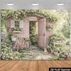 2D Romantischer Shabby Chic Garten Kulisse Foto Hintergrund