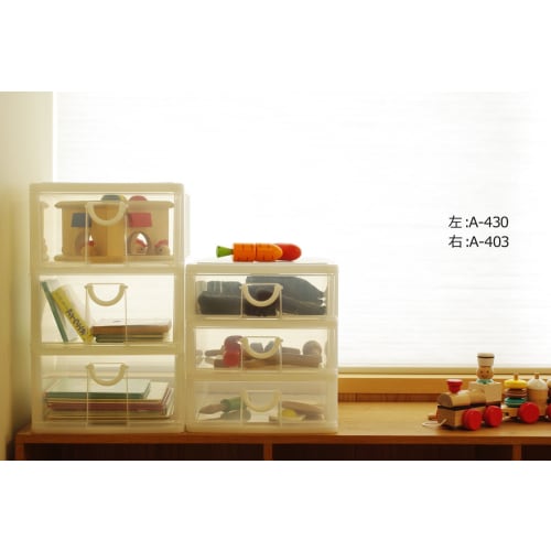 SankoPlastic Elpis 3-Tier Small Item Storage, 25.2cm Wide x 35cm Deep x 41.2cm High, White