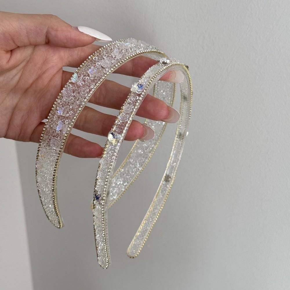 Elegant Crystal Headband Luxurious Rhinestone Hair Hoop Butterfly Hairband Girls