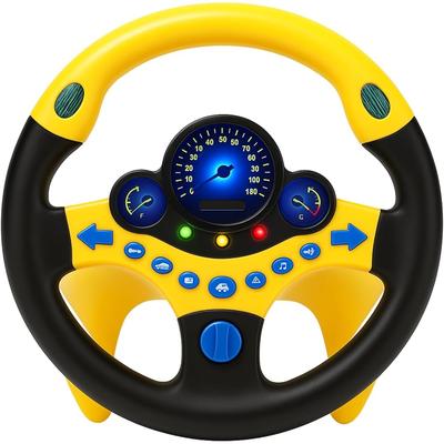 CocoPon Toy Steering Wheel with Adjustable Volume Realistic Sound for Baby Stroller Drive Yellow