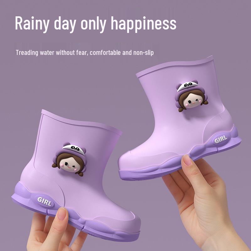 Kids' Waterproof Non-Slip Rain Boots for Boys and Girls – Toddler & Student Sizes