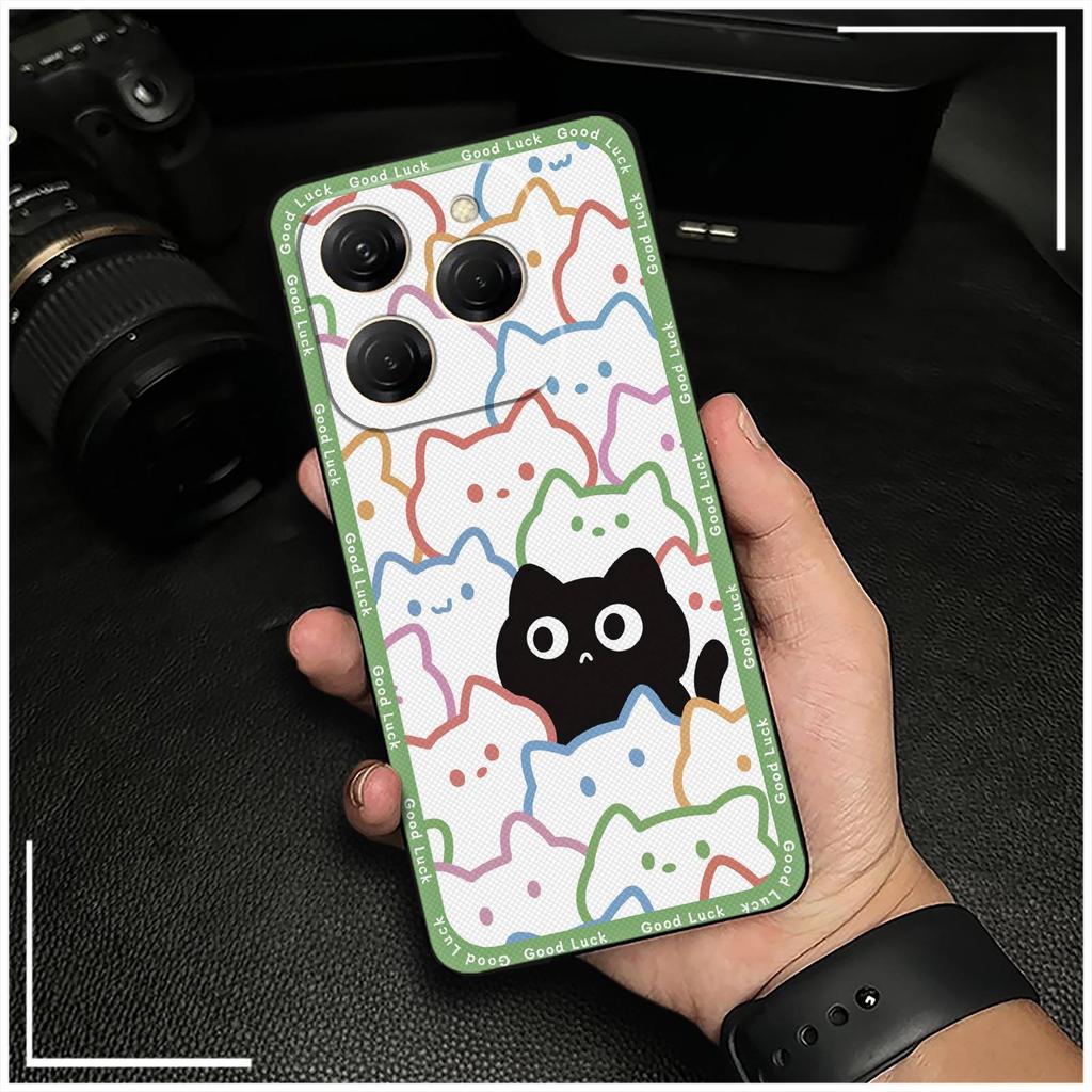 Durable Silicone Phone Case For Tecno Spark20 Pro/KJ6 Cute Dirt-resistant Anti-knock TPU Waterproof Soft Case Cartoon