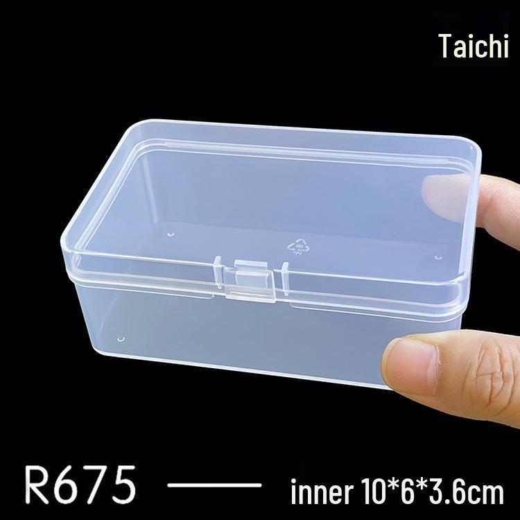 Rectangular Transparent Plastic Storage Box for Accessories and Screws