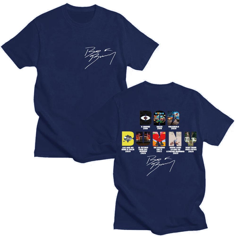 Rapper Bad Bunny Music Album Cover T Shirts Men Women Harajuku Fashion Hip Hop T-shirt Oversized Cotton Casual Tshirt Streetwear