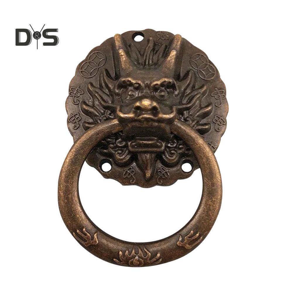 DYS Home Decor Vintage Dragon Head Cabinet Shelter Nábytek Zásuvka Rukojeť Knoflík Ring