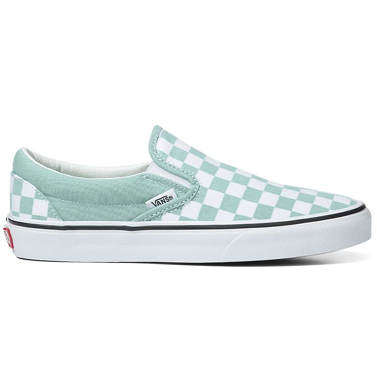 Vans Classic Slip-On Canvas Checkerboard Low Top Skate Shoes Unisex Sneakers Blue White VN0A7Q5DH7O