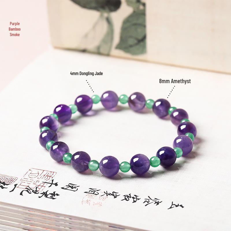 Aquamarine & White Crystal Beaded Bracelet: Fairy Summer Style for Girls, Sweet & Simple Fashion Hand Jewelry with a High-End Feel