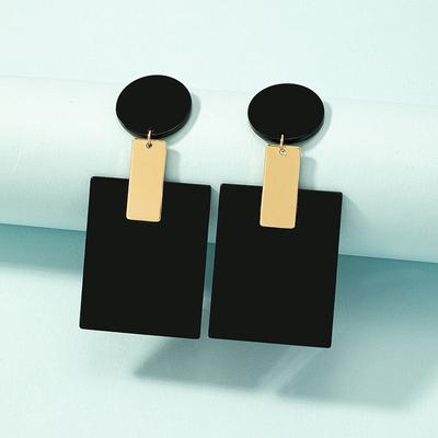 Punk  Exaggerated Geometric Circular Square Resin Earrings For Women, Earrings And Studs For Women