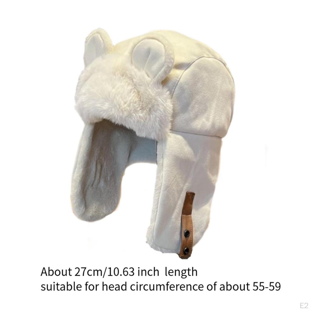 Animal Ear Trapper Hat for Women, Stylish Soft Winter Riding, Street Shopping