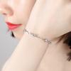 Vintage Diamond Rhinestone Bracelet With Rhombus Charm Simple Fashion Women Jewelry 925 Silver Trendy Accessory