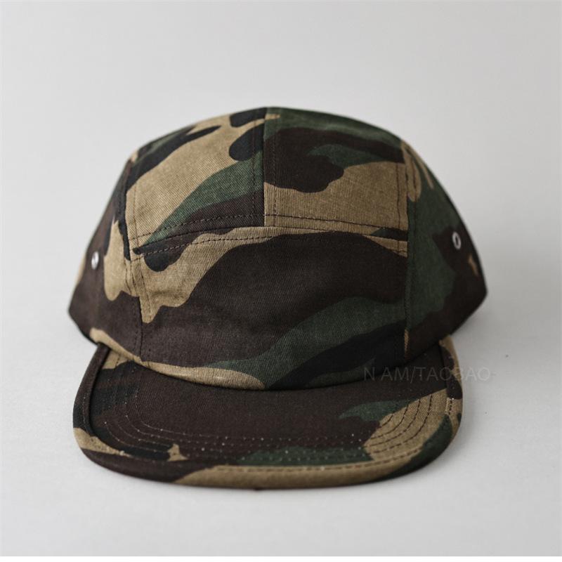 New Camouflage Flat-brimmed 5-Panel Baseball Cap Men Women Fashionable Casual Cool Handsome Sunshade Cap