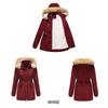 2024 Autumn/Winter Women's Thick Lambswool Cotton Jacket with Removable Hood and Fleece Lining
