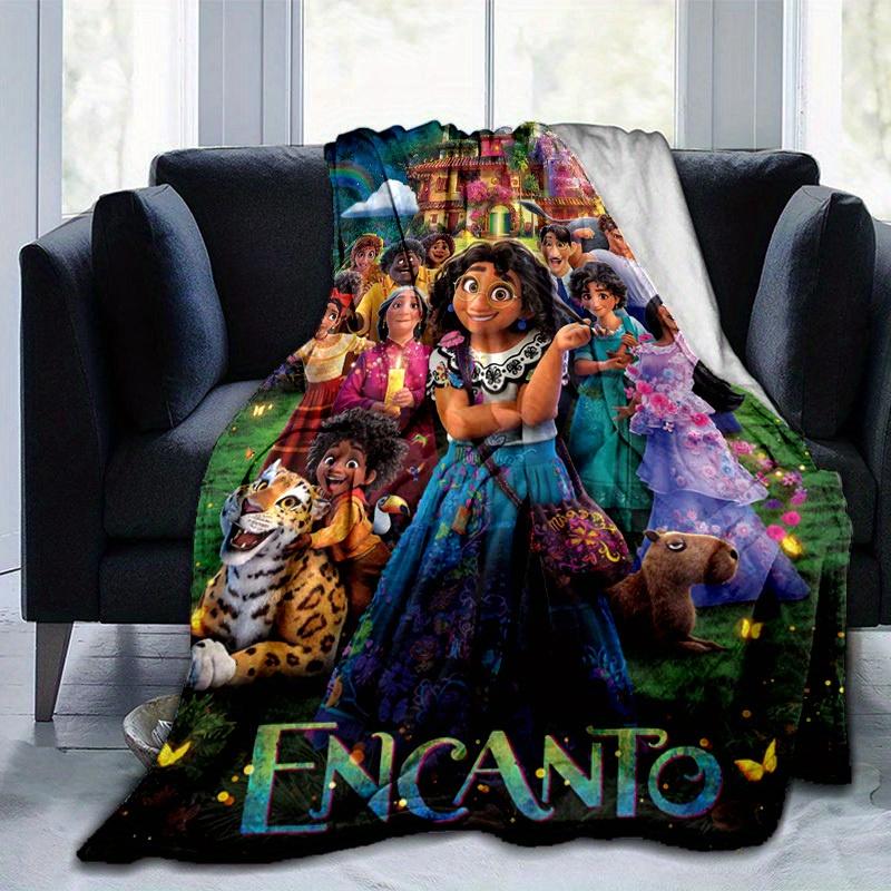 1pc Encanto Movie Poster Inspired Cartoon Blanket, Colorful Home Decorative Throw Blankets for Friends and Family, Perfect Gift for Family R