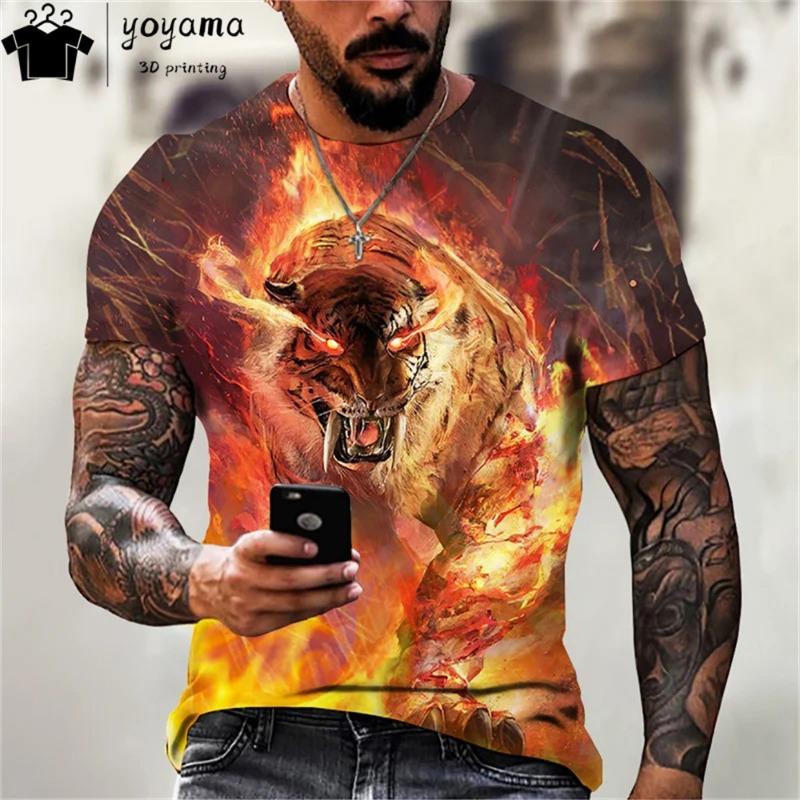 Joker 3D Printed T-shirt Summer New Street Fashion Round Neck Short Sleeved